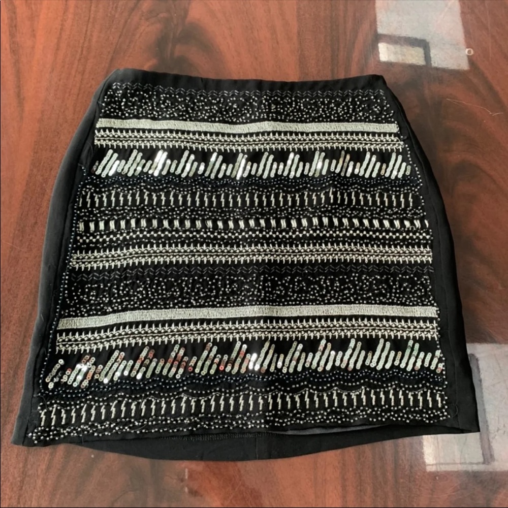 NEW beaded sequin mini skirt